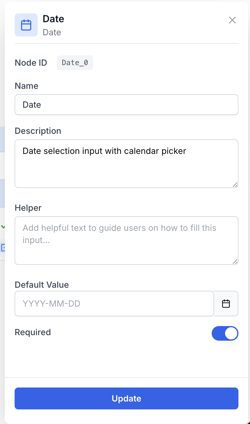 Paramètres node Date obligations format relatif absolu défaut utilisateur workflow