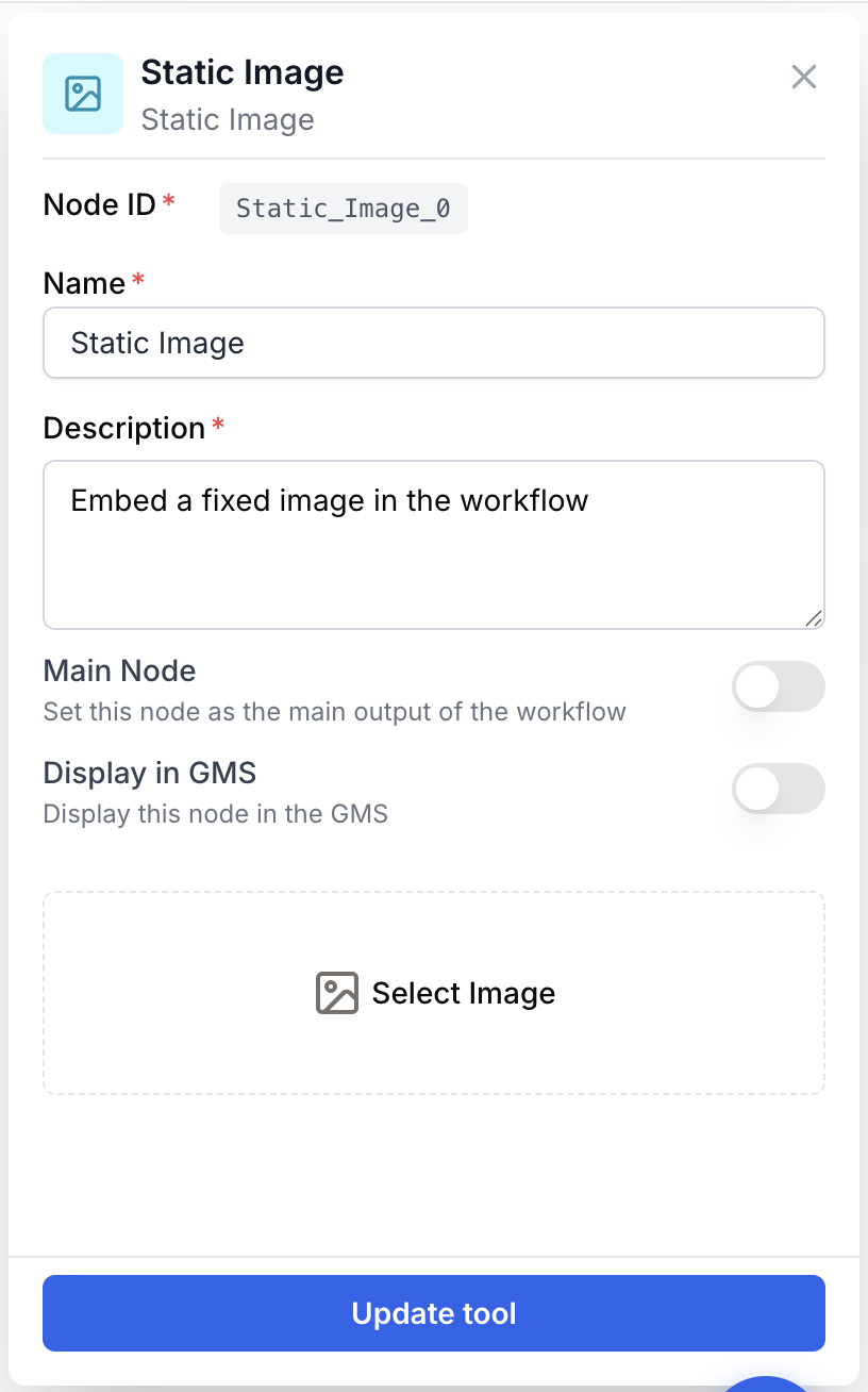 Upload images statiques nomenclatures description quotas Static Image français
