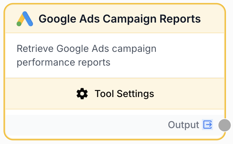 Node rapports Google Ads agrège campagnes dépenses conversions clients française