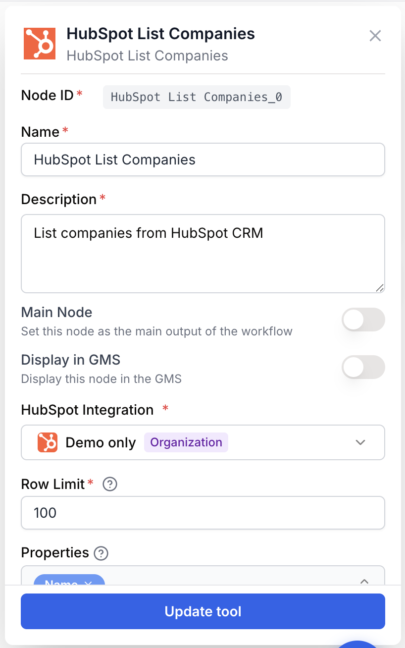 Paramètres liste HubSpot filtres segmentation tri taille pagination intégration française